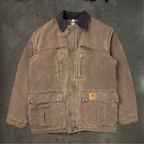 Carhartt Other - VTG 2007 Carhartt C10 Barn Coat Ranch Workwear Blanket Lined Jacket Chocolate